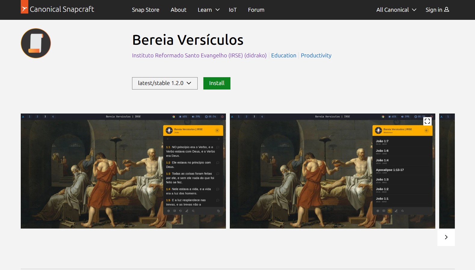 BEREIA VERSÍCULOS – LINUX
